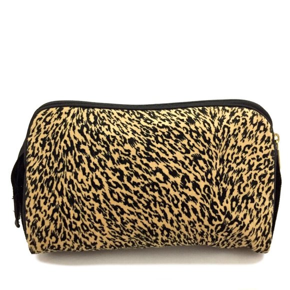 Christian Dior CD Logo Leopard Pattern Canvas Cosmetic Pouch Bag /1G0791 - Picture 4 of 8